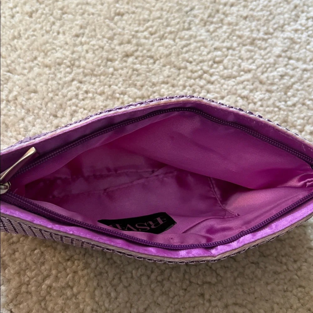 RSVP Women’s Purple Metal Mesh Cosmetic Bag/Clutch Bag